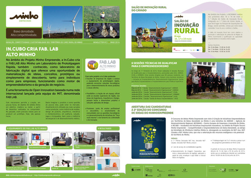 Fab.Lab Alto Minho em destaque na Newsletter Nº3 do Projeto Minho Empreende